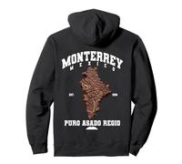 Monterrey Nuevo León Carne Asada Carne Mapa Mexicano Grill Sudadera con Capucha