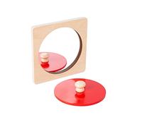 Montessori Baby Espejo Peekaboo Puzzle - Jumbo Botón Baby Puzzles para Easy Grasp, Clasificador de Forma para Bebés 6-12 Meses