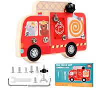 Montessori Destornillador Juguetes, Tablero de Destornillador Montessori para Niños, Tablero de Actividades Montessori Juguetes, Infantes Madera Autobús con Tornillo, Juguete Tablero Destornilladores