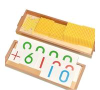 Montessori - Juego de banco de matemáticas con sistema decimal y juegos bancarios para cuatro operaciones fundamentales especializadas TeachingCounting 1-1000