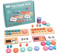 Montessori - Juguete de madera para aprender a contar los números, juguete educativo, juego de enchufes, juguete educativo para matemáticas para niños a partir de 3, 4, 5, 6 años, regalo para niños y