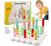 Montessori - Juguete educativo, 27 piezas, juego educativo, juego de enhebrado, juguete educativo de habilidades motoras a partir de 2, 3, 4, 5, 6 años, para niños, enhebrado, juguetes para niñas y