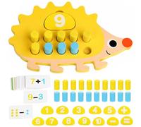 Montessori Matemáticas Juguetes de madera, juguete de aprendizaje de matemáticas Montessori para niños a partir de 3 años, contando juegos educativos, número y conteo, juguete de motricidad, juego de