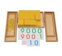 Montessori Materials - El sistema decimal y juego bancario - Montessori Golden Beads Materials Decimal System Bank Game