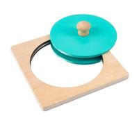 Montessori Mirror, 5.9x5.9 Pulgadas Interactive Baby Mirror Toy, pernobas de Madera, Colores y Formas aprendiendo Rompecabezas Montessori para niños 3+