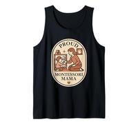Montessori Mom Pride Child-Led Aprendizaje Calma Vida de Crianza Camiseta sin Mangas