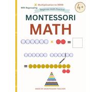 Montessori Multiplication Workbook: Hands-On Math Activities for Kids Ages 4-9 | Multiplication with and without Exchange | Golden Beads, Stamp Game & Place Value Practice