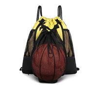 Montesy Bolsa de hombro de baloncesto portátil, plegable, mochila con cordón para niños, bolsa de gimnasio