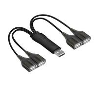 Montesy Cable USB divisor de 1 en 4 salidas USB Y USB 2.0 macho a 4 hembras, adaptador de cable de extensión multipuerto de 4 puertos, cable extensor de concentradores