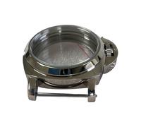 Montesy Caja de reloj de acero inoxidable de 44 mm con asa para la mayoría de marcas de relojes, accesorios de reparación de relojes