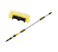 Montesy Cepillo extensible de aluminio con diseño de pulverizador integrado para coche y bicicleta con mango telescópico eficiente con pulverizador de agua para un lavado de vehículos sin esfuerzo