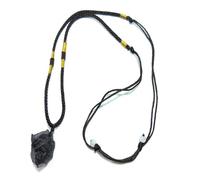 Montesy Collar con colgante de piedra de turmalina con cordón retráctil, collar único de piedra natural, cadena de clavícula, regalo de joyería delicada, as the pic show, piedra azabache, No es una