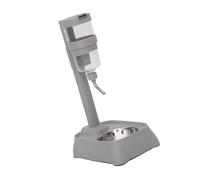 Montesy Dispensador de agua portátil ajustable para mascotas y cuenco de comida para animales pequeños con gran capacidad, color gris