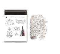 Montesy Easy Christmas - Troquel de metal con sello de silicona transparente para álbumes de recortes, sello de fácil montaje