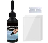 Montesy El juego profesional de reparación de parabrisas contiene película de curado de resina profesional y herramienta raspadora para resultados duraderos. Kit de reparación de parabrisas