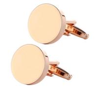 Montesy Gemelos redondos para hombres, bodas, cumpleaños, banquetes, bailes, reuniones de negocios, camisas, gemelos, camisa, traje, puños, cierre de clip, as the pic show, Cobre