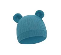 Montesy Gorra de punto de gofres muy suave para bebé con diseños clásicos de orejas de oso para recién nacidos, gorras transpirables para recién nacidos, gorras de tela para bebé, C, talla nica