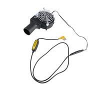 Montesy Turbinas de gran volumen de aire USB 9733 de 5 V con salida de aire, ventilador de velocidad ajustable para camping, arranque rápido de carbón
