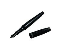 MONTEVERDE Invincia Stealth Black Fountain Pen - Fine Nib All-Black Design Elegant Writing Instrument