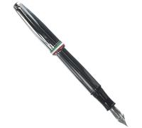 Monteverde USA Aldo Domani Italia - Pluma estilográfica, plumín flexible cromado, diseño italiano, plumín de acero inoxidable JoWo, flujo de tinta suave para