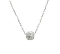 Monteverdi Collar de mujer con colgante de bola, 45 cm, plata de ley 925 rodiada, 2VNAMONJ-NL-0089, Eine Grösse, Plata esterlina, No es una piedra preciosa