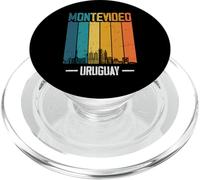 Montevideo Uruguay Retro Vintage Sunset Skyline PopSockets PopGrip para MagSafe