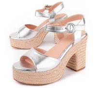 Montevita Sandalia De Tacón Para Mujer Iliad 102967 talla: 38 color: Plateado