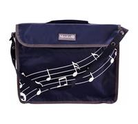 Montford Bolsa grande para libros de partituras, color azul marino, lleva varios libros de música a lecciones y ensayos. Con correa para el hombro.