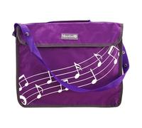 Montford Bolsa grande para libros de partituras, color morado, lleva varios libros de música a lecciones y ensayos. Con correa para el hombro.