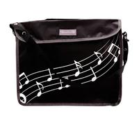 Montford Bolsa grande para libros de partituras, color negro, lleva varios libros de música a lecciones y ensayos. Con correa para el hombro.