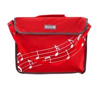 Montford Bolsa grande para libros de partituras, color rojo, lleva varios libros de música a lecciones y ensayos. Con correa para el hombro.