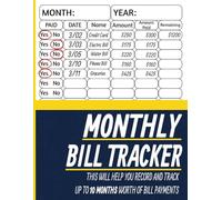 Monthly Bill Organizer & Payment Tracker: Manage Your Finances with Ease | 8.5" x 11"