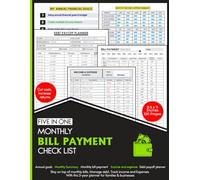 Monthly bill payment Check List: Stay on Top of Bills, Manage Debt, and Track Expenses With This 3-Year Planner for Families & Businesses
