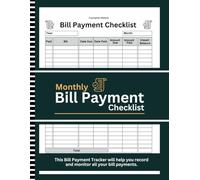 Monthly Bill Payment Checklist: A Practical Planner for Managing Bills and Personal Finances, 8.5" x 11" Inches, 110 pages