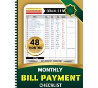 Monthly Bill Payment Checklist: Large Print 960 Billing Records, 4-Year for Simple Personal, Home & Small Business Financial 8.5x11"