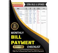 Monthly Bill Payment Checklist: Large Print Bill Tracker Notebook for Simple Personal, Home & Small Business Financial