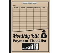Monthly Bill Payment Checklist: Simple Tracker & Budget Organizer | Large Print Ledger for Personal Finance & Small Business Expense Management