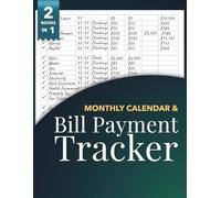 Monthly Bill Payment Tracker and Budgeting Tool. Type 2 Planner.