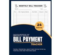 Monthly Bill Payment Tracker: Bill Tracker Notebook || Monthly Bill Payment Checklist || Expense and Bill Tracker || ( 8.5" x 11" ) || 100+ pages