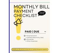 Monthly Bill Tracker: 2 Year Financial Planner with 900+ Payment Records for Smart Money Management: Monthly Bill Payment Checklist: Bill Tracker Notebook