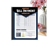 Monthly Bill Tracker, Finance Planner Journal, 8.5x11 Inches Spiral Binding with Thick Paper, Personal Budgeting Notebook, Ledger Layout with Clear Sections, Management Tool for Home Finance