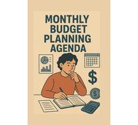 Monthly Budget Planning Agenda: A simple and effective monthly budget planner with bill tracking, savings goals, debt payoff worksheets, and financial planning pages.