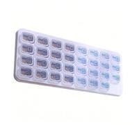 Monthly Pill - Set organizador portátil de 31 días, de almacenamiento de medicamentos, kit de contenedores para medicamentos, viajes, oficina, gimnasio, para personas mayores y adultos