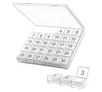 Monthly Pills Storage Containers Monthly Pill Case | Personal Pill Organizers Travel Box PillCases with Large Capacity, Squeeze to Open for Supplements