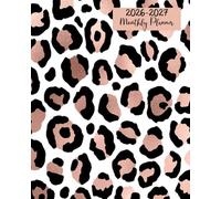 Monthly Planner 2026-2027: Rose Gold and Pink Leopard Cheetah Print ~ Cute Calendar for Women, Trendy Animal Theme Design ~ 2 Year 26-27 Large Agenda with Notes, To Do Lists, Contacts and Password Log
