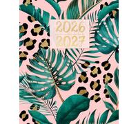 Monthly Planner 2026-2027: Tropical Pink Jungle Cheetah ~ Leopard Animal Print Calendar for Women, 24 Months 2026 - 2027 Large 8 x 10, 2 Year 26, 27 ... with To Do Lists, Contacts and Password Log