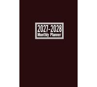 Monthly Planner 2027 2028: From January 2027 to December 2028 | 6" x 9" Portable Schedule Organizer | Brown Cover.