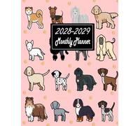 Monthly Planner 2028-2029: 2 Years From January 2028 To December 2029 With Motivational Quotes & Holidays, Large Size 8.5 x 11, Dogs Design