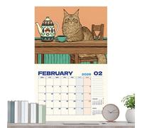 Monthly Planner, Thirteen Whimsical Cat Photos, Easy Hanging Hook Design, Premium Glossy Paper, Home Organization Decor, Classroom Apartment Meeting Room Fridge