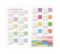 Monthly Stickers for Planners - 2 Piece 2026 Colorful Calendar Tabs for Journaling | Decorative Sticky Labels with Bright Designs, Creative Organizing Supplies & Fun Agenda Accessories for School, Off